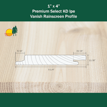 Load image into Gallery viewer, 1 x 6 Premium Select KD Ipe Vanish Rainscreen Profile