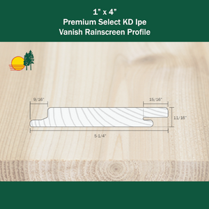 1 x 6 Premium Select KD Ipe Vanish Rainscreen Profile