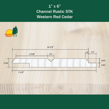 Load image into Gallery viewer, 1 x 6 Channel Rustic STK Cedar